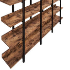 Étagère ouverte à 5 niveaux, style industriel, plusieurs coloris, MDF et acier