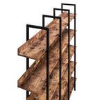 Étagère ouverte à 5 niveaux, style industriel, plusieurs coloris, MDF et acier