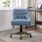 Chaise de bureau réglable, tissu lin, assise individuelle – Gris / Bleu / Gris anthracite / Marron / Beige