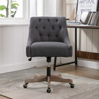 Chaise de bureau réglable, tissu lin, assise individuelle – Gris / Bleu / Gris anthracite / Marron / Beige