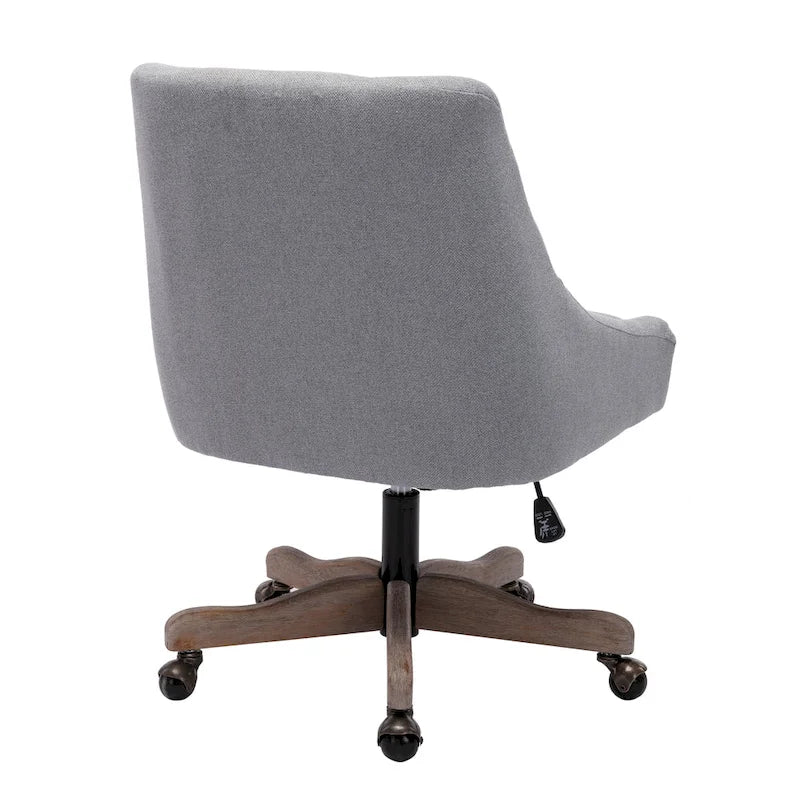 Chaise de bureau réglable, tissu lin, assise individuelle – Gris / Bleu / Gris anthracite / Marron / Beige