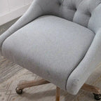 Chaise de bureau réglable, tissu lin, assise individuelle – Gris / Bleu / Gris anthracite / Marron / Beige