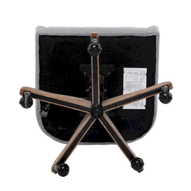 Chaise de bureau réglable, tissu lin, assise individuelle – Gris / Bleu / Gris anthracite / Marron / Beige