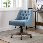Chaise de bureau réglable, tissu lin, assise individuelle – Gris / Bleu / Gris anthracite / Marron / Beige