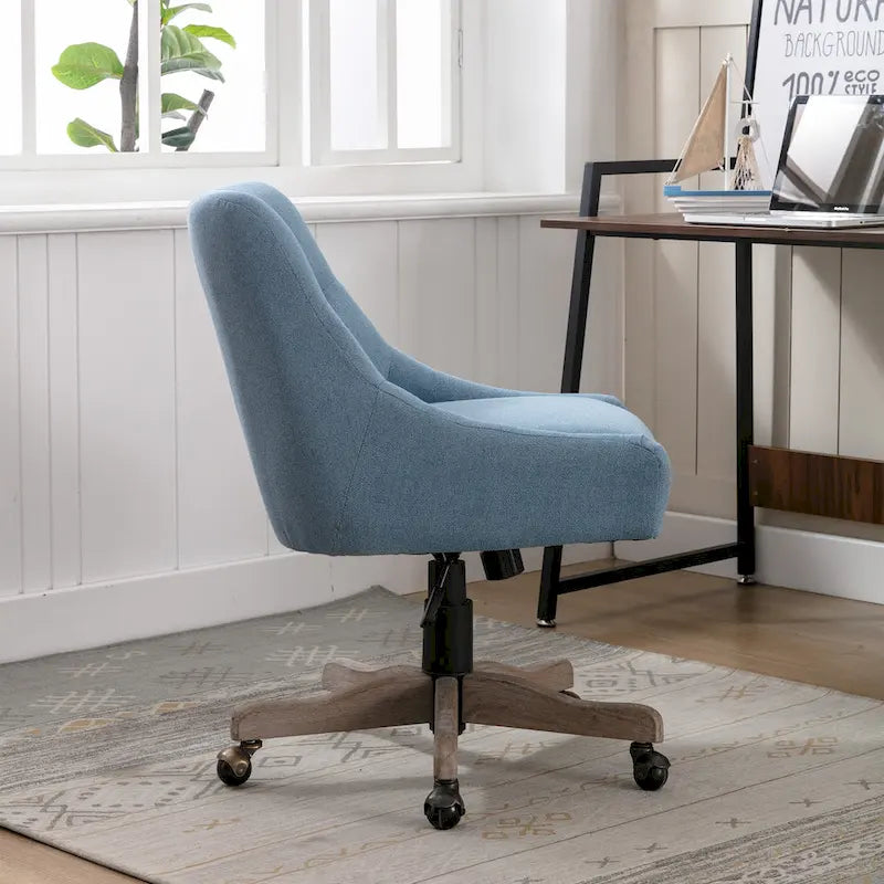 Chaise de bureau réglable, tissu lin, assise individuelle – Gris / Bleu / Gris anthracite / Marron / Beige