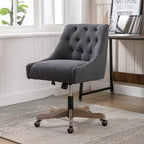 Chaise de bureau réglable, tissu lin, assise individuelle – Gris / Bleu / Gris anthracite / Marron / Beige