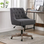 Chaise de bureau réglable, tissu lin, assise individuelle – Gris / Bleu / Gris anthracite / Marron / Beige
