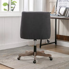 Chaise de bureau réglable, tissu lin, assise individuelle – Gris / Bleu / Gris anthracite / Marron / Beige