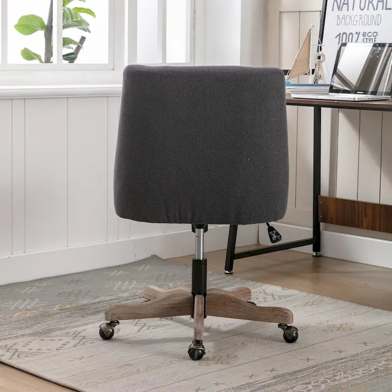 Chaise de bureau réglable, tissu lin, assise individuelle – Gris / Bleu / Gris anthracite / Marron / Beige
