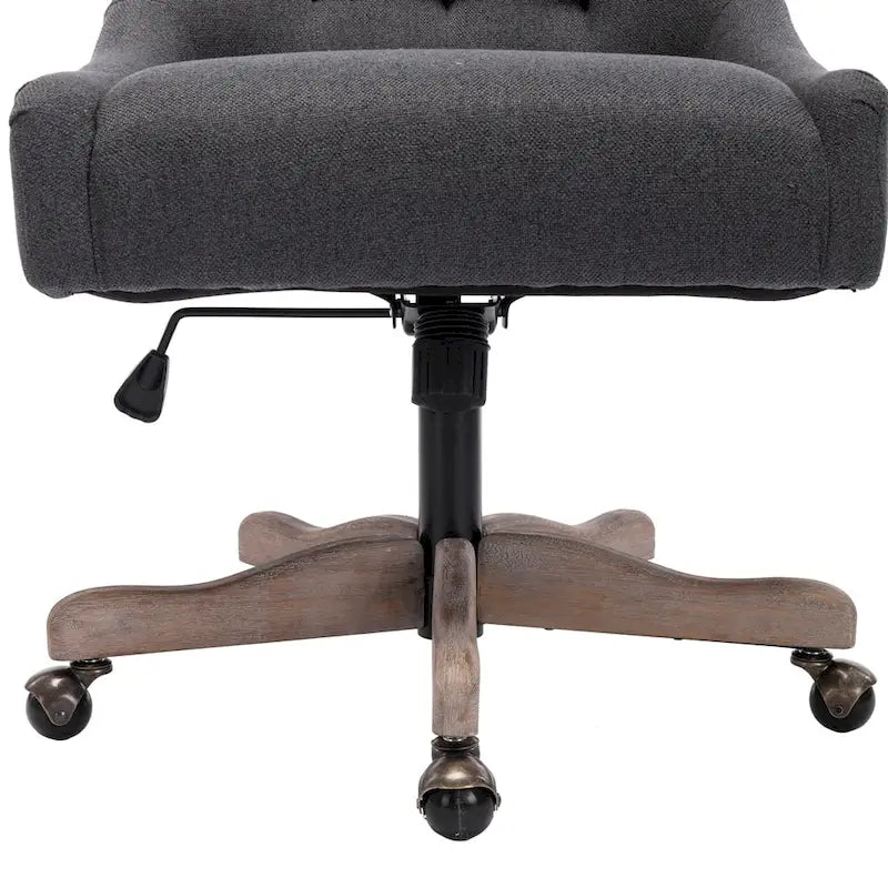 Chaise de bureau réglable, tissu lin, assise individuelle – Gris / Bleu / Gris anthracite / Marron / Beige