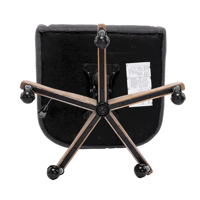 Chaise de bureau réglable, tissu lin, assise individuelle – Gris / Bleu / Gris anthracite / Marron / Beige