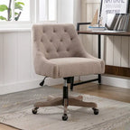 Chaise de bureau réglable, tissu lin, assise individuelle – Gris / Bleu / Gris anthracite / Marron / Beige