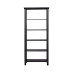 Bibliothèque d'appoint à 5 étagères en bois de manguier blanc/noir/gris, simple