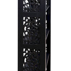 Bibliothèque d'appoint à 5 étagères en bois de manguier blanc/noir/gris, simple