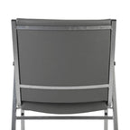 Fauteuil empilable en vinyle gris, une place