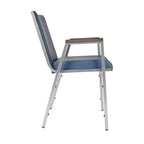Fauteuil empilable en vinyle gris, une place