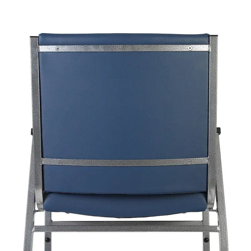 Fauteuil empilable en vinyle gris, une place