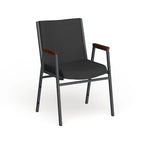 Fauteuil empilable en vinyle gris, une place