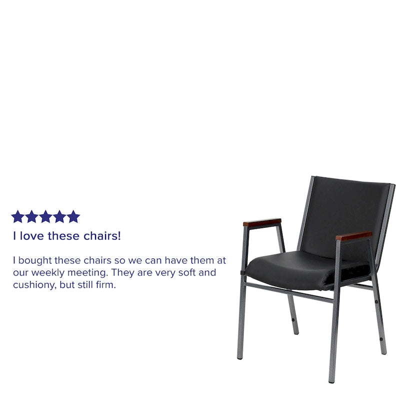 Fauteuil empilable en vinyle gris, une place
