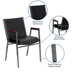Fauteuil empilable en vinyle gris, une place