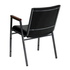 Fauteuil empilable en vinyle gris, une place