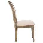 Chaises de salle à manger ovales capitonnées en chêne rustique, lot de 2
