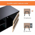Meuble TV brun style Mid-Century, 150 cm, compatible avec téléviseurs jusqu'à 65 po