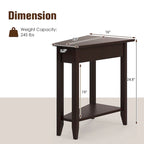 Table d'appoint blanche à 2 niveaux, table d'appoint étroite irrégulière pour 1 personne