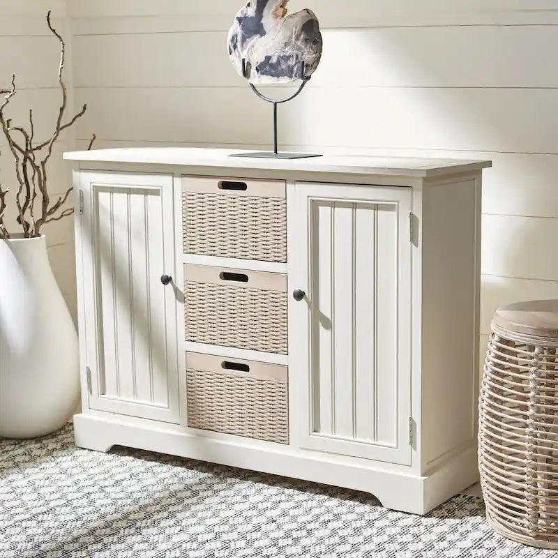 SAFAVIEH Cilla 2-Drawer And 3 Removable Baskets - 39.8 W x 12.5 L x 29.5 H - 41Wx13Dx26H