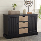 Console 2 tiroirs et 3 paniers – Style Ferme