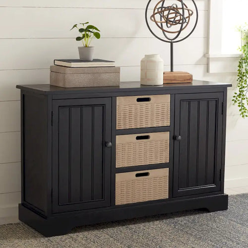 Console 2 tiroirs et 3 paniers – Style Ferme