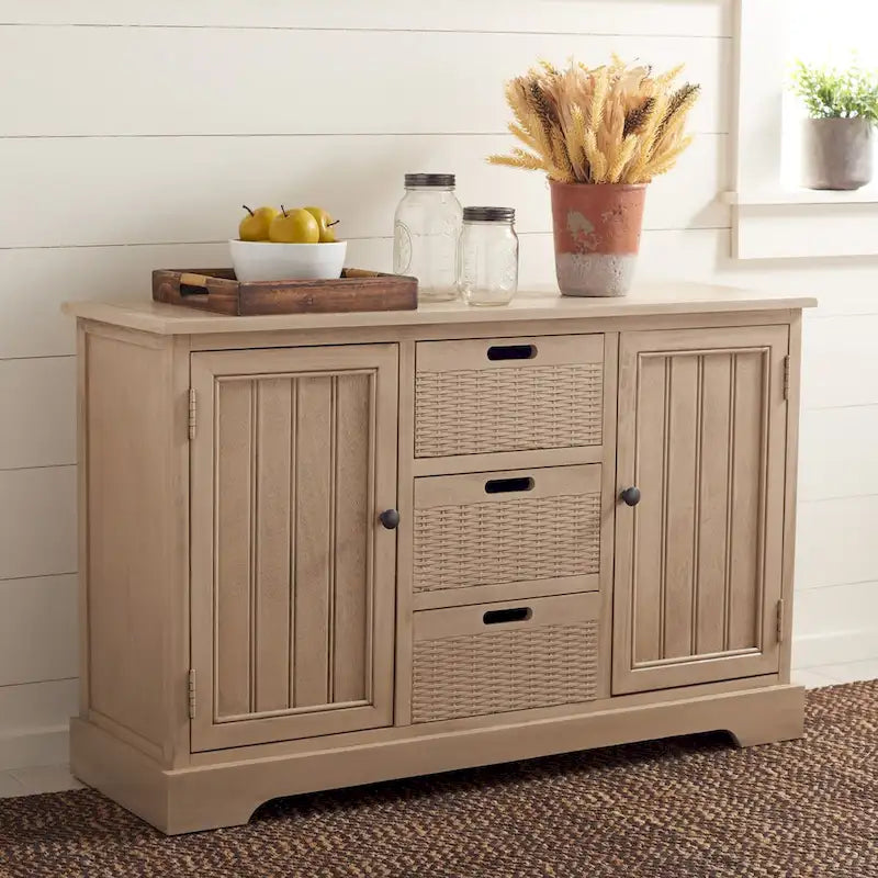 Console 2 tiroirs et 3 paniers – Style Ferme