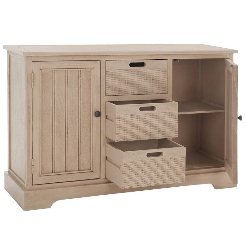 Console 2 tiroirs et 3 paniers – Style Ferme