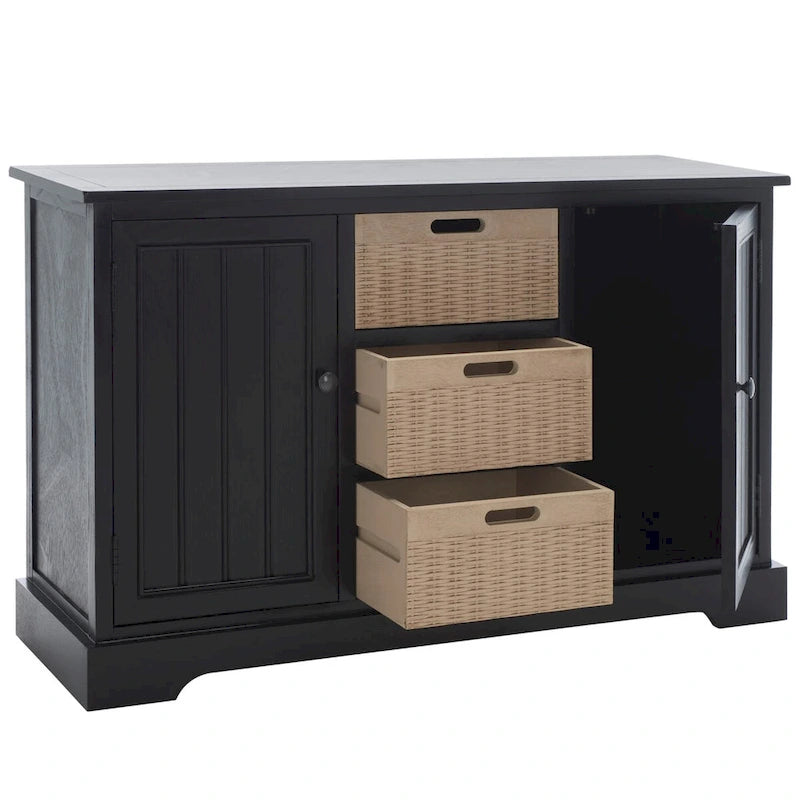 Console 2 tiroirs et 3 paniers – Style Ferme