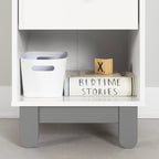 Table de chevet 1 tiroir gris doux et blanc – Chambre d'enfant