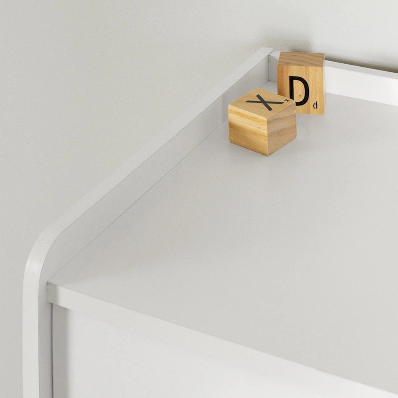 Table de chevet 1 tiroir gris doux et blanc – Chambre d'enfant