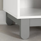 Table de chevet 1 tiroir gris doux et blanc – Chambre d'enfant