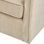Fauteuil pivotant lounge en chenille crème, lot de 2