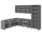 Ensemble d'éléments de cuisine modulaires, beige et noir, 8×10 pi – Cuisine unique