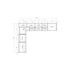 Ensemble d'éléments de cuisine modulaires, beige et noir, 8×10 pi – Cuisine unique