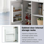 Dessert mobile de cuisine avec abattant, meuble de rangement et 3 tiroirs – Noir / Bleu / Blanc / Vert