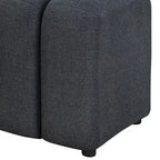 Banc d'appoint capitonné à cannelures – Jaune moutarde / Bleu paon / Anthracite, Sans accoudoirs, 1 place