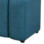 Banc d'appoint capitonné à cannelures – Jaune moutarde / Bleu paon / Anthracite, Sans accoudoirs, 1 place