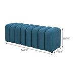 Banc d'appoint capitonné à cannelures – Jaune moutarde / Bleu paon / Anthracite, Sans accoudoirs, 1 place