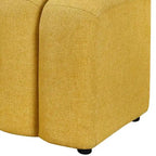 Banc d'appoint capitonné à cannelures – Jaune moutarde / Bleu paon / Anthracite, Sans accoudoirs, 1 place