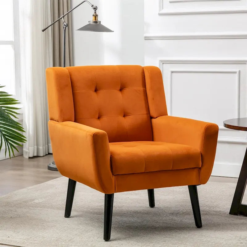 Fauteuil d'appoint en velours, fauteuil, siège individuel, vert / violet / orange / sarcelle / jaune / noir / rose