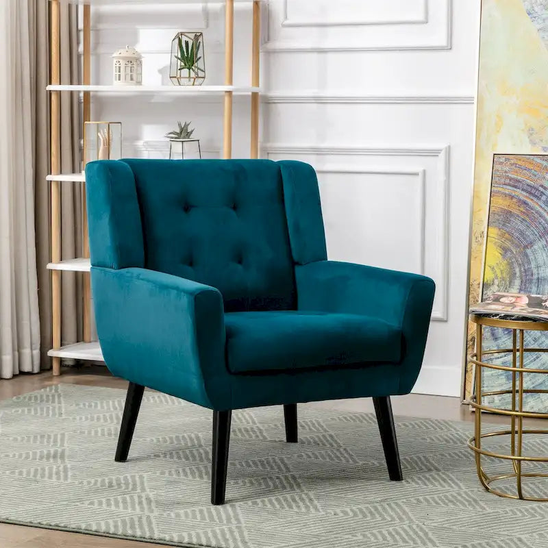 Fauteuil d'appoint en velours, fauteuil, siège individuel, vert / violet / orange / sarcelle / jaune / noir / rose