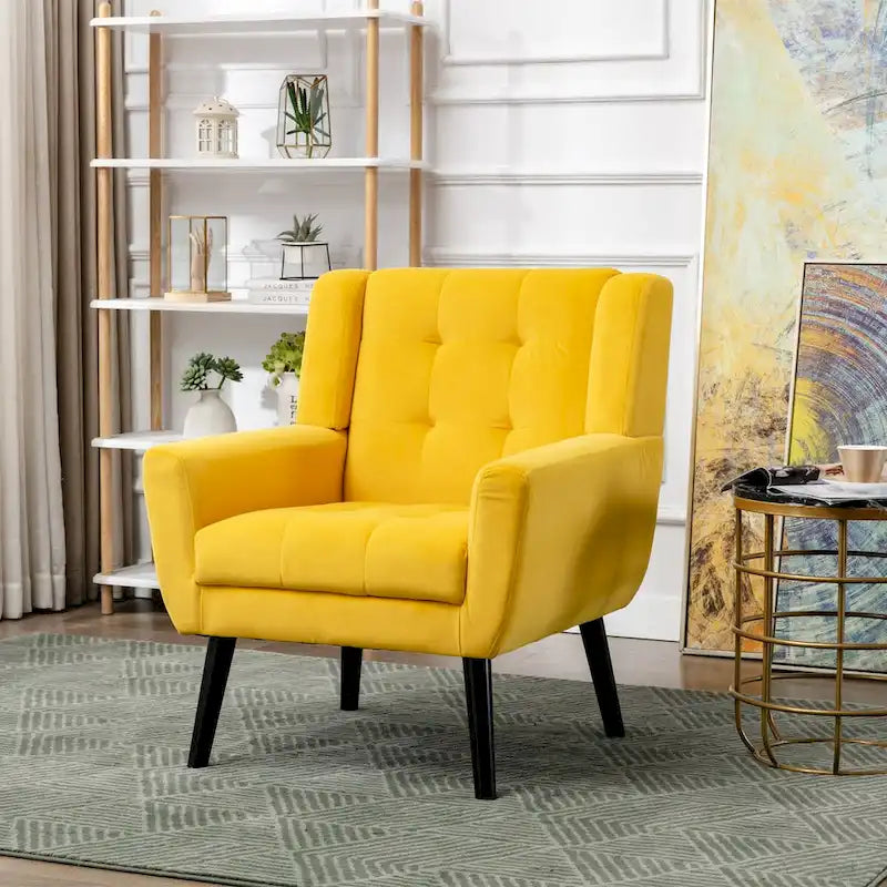 Fauteuil d'appoint en velours, fauteuil, siège individuel, vert / violet / orange / sarcelle / jaune / noir / rose