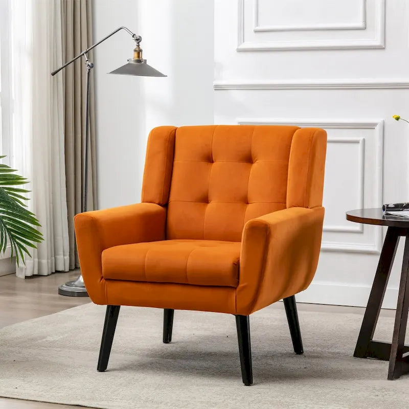 Fauteuil d'appoint en velours, fauteuil, siège individuel, vert / violet / orange / sarcelle / jaune / noir / rose