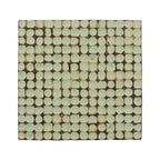 Table d'appoint carrée blanche – 1 pièce, mosaïque de coquilles de noix de coco